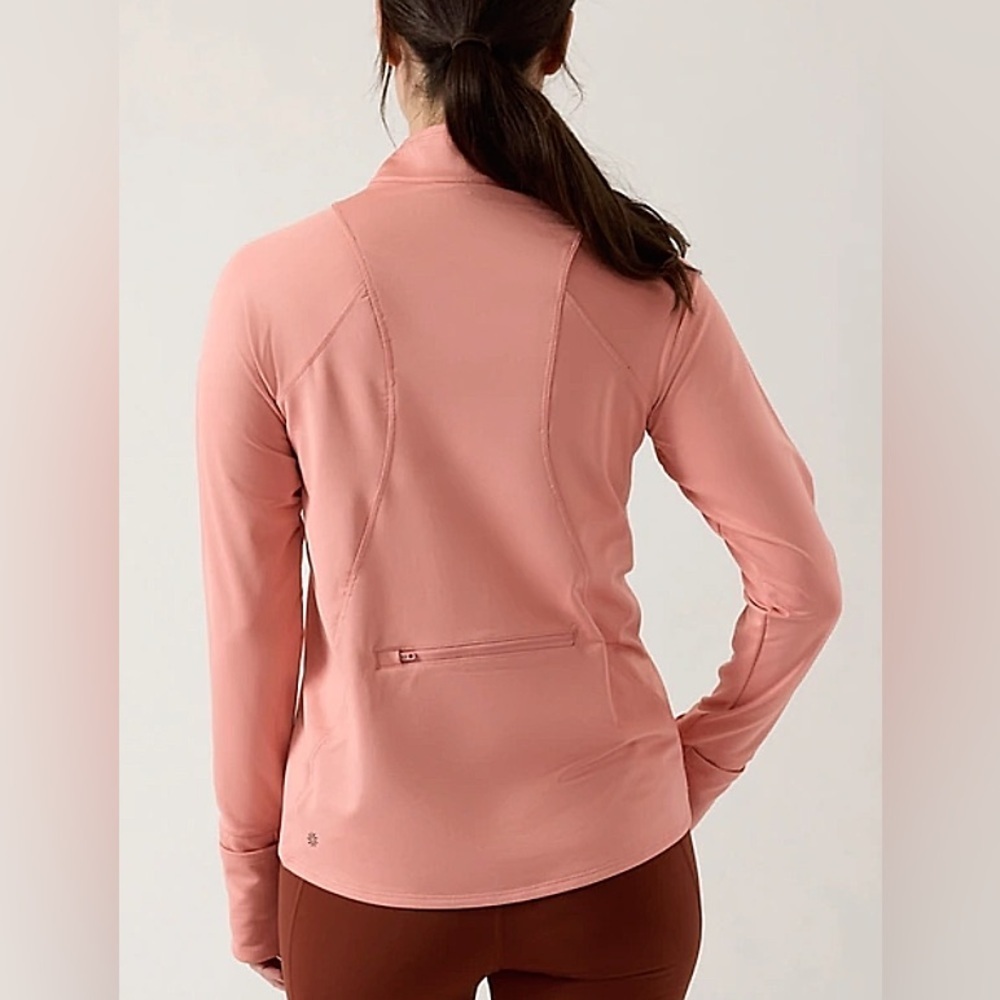 Athleta Pink Long Sleeve Quarter-Zip Top - Picture 3 of 10